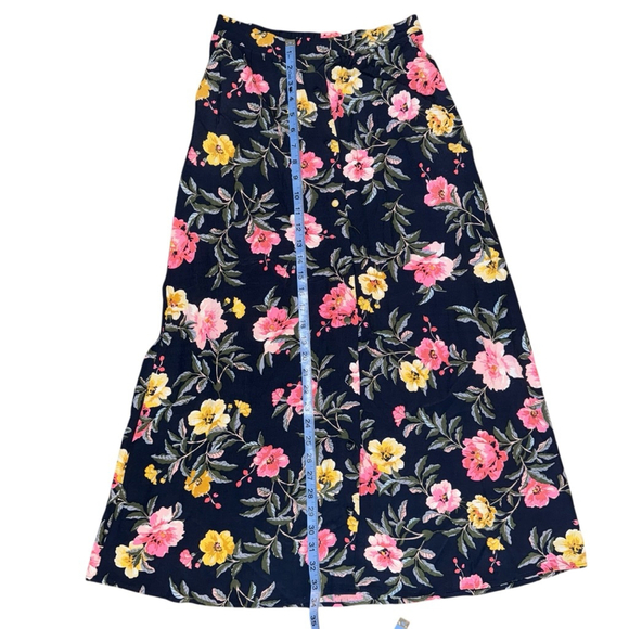 Joules Corinna Button Down Floral Print Maxi Skirt Size 6 Blue classic preppy - Picture 7 of 9